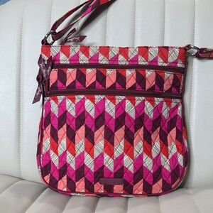 Vera Bradley Bohemian Chevron Pattern Triple Zip Hipster Crossbody Bag NWOT